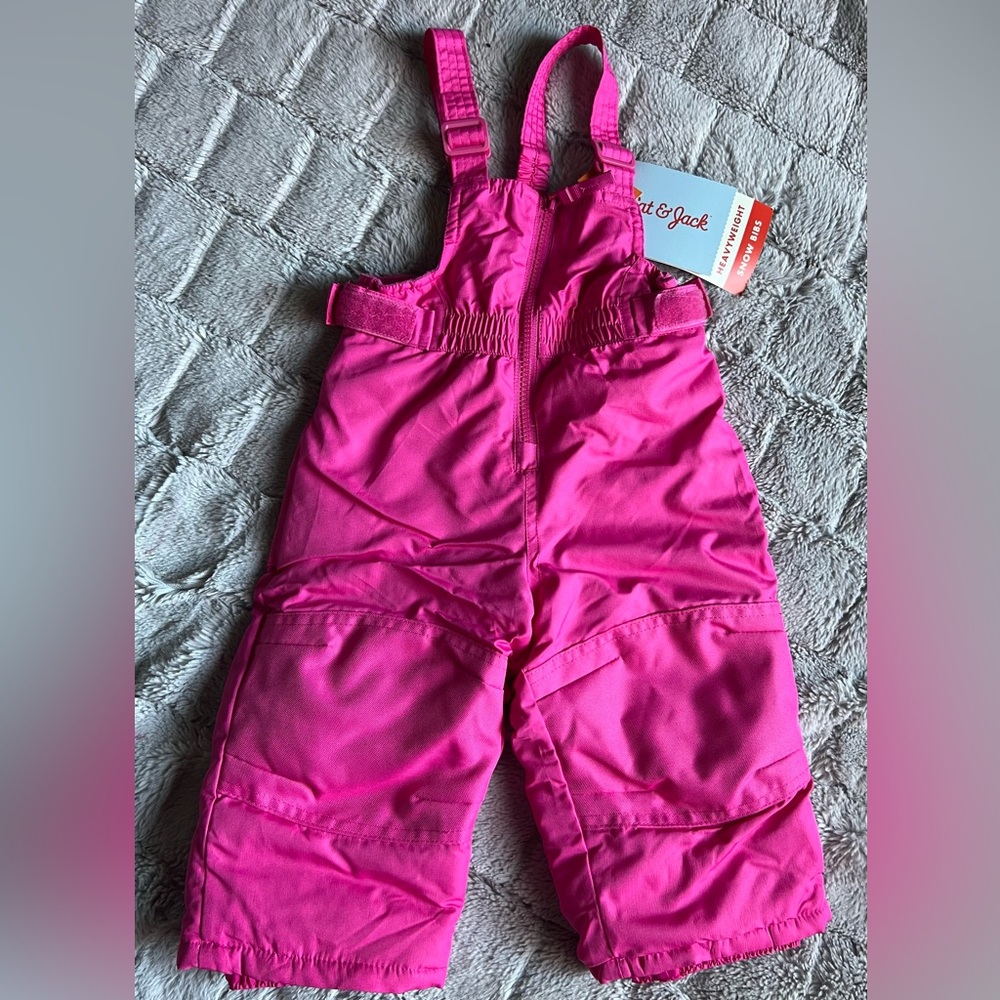 CAT & JACK pink snow suit. Size 12 months